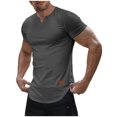 thumbnail image 2 of asjyhkr Mens Workout Compression T Shirts Ribbed V Neck Short Sleeve Tops Summer 2025 Gym Athletic Running Tees, 2 of 9