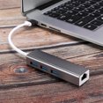 thumbnail image 3 of HUB, USB3.0 HUB, Alliage d'Aluminium Durable pour Clavier Souris Flash Drive Camera, 3 of 8