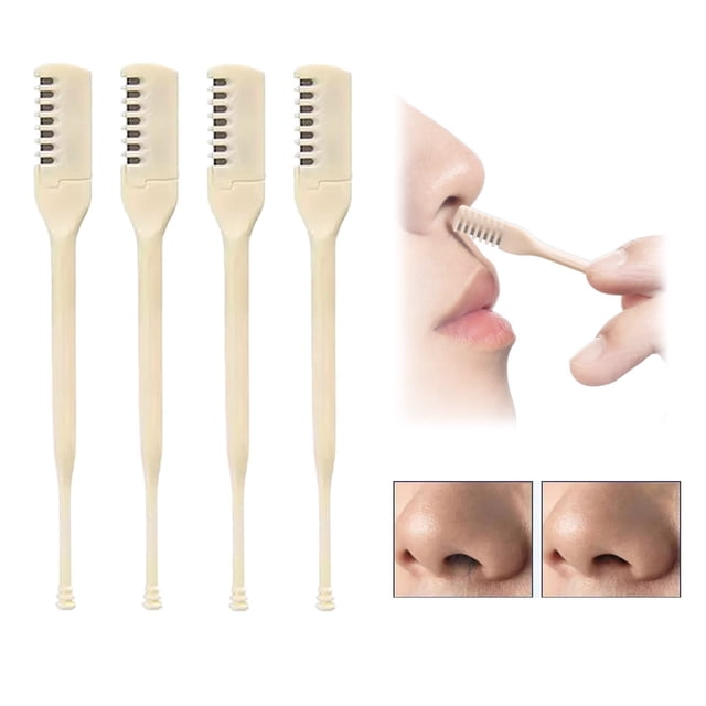 Beauty Tools 2 In 1 Manual Nose Hair Cleaner & Trimmer 2024 New Portable Nose Hair Trimmer With Ear Nose And Ear Trimmer For Men 360° Rotating Manual Nose Hair Clipper For (1 5Pcs), Beauty Tools for W