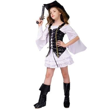Déguisement de Cosplay d'Halloween Pirate pour Fille (10-12 Ans)