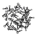 thumbnail image 2 of 50 Pcs Fishing Reel Swivel with Carp Rigs Line Hook - Black, 18mm, 2 of 7