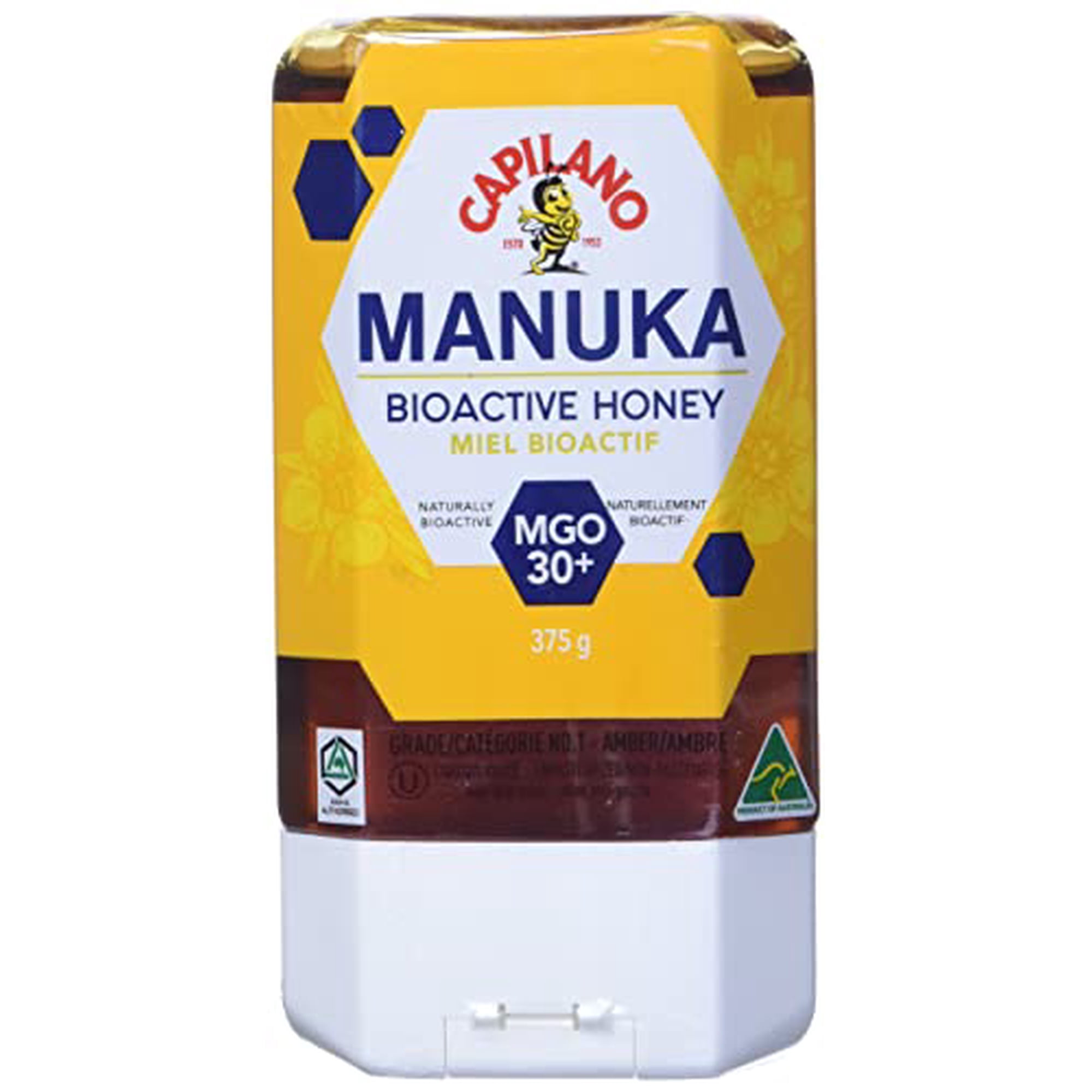 Capilano Manuka Honey Naturally Bioactive MGO30+ 375g. Non Drip