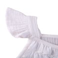 thumbnail image 3 of Toddler Baby Girls Fly Sleeve Ruffled Waistband Romper Outfits, 3 of 4