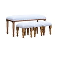 thumbnail image 1 of 4 Piece Wood Bench And Stools Set (Diamond), 1 of 3