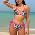 thumbnail image 1 of Qertyioot Women's Plus Size Classic Bikini Top Backless Sexy Three-Point Swimsuit Set, 1 of 3