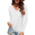 thumbnail image 1 of Bellella Women Basic Tops Baggy Solid Color Tee Sport Pullover White M, 1 of 3