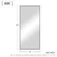thumbnail image 4 of NeuType Full Length Floor Mirror Rectangular Black 47"x22", 4 of 6
