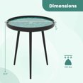 thumbnail image 3 of Costway Table d'Appoint Ronde de 20 Pouces Table Basse Moderne Mi‐siècle avec Décoration de Coquillages, 3 of 10