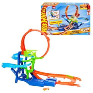 HotWheels-Piste Multi Crash-Coffret propulseur motorisé et voiture