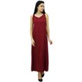 thumbnail image 1 of Bimba Robe Maxi Unie à Bretelles Spaghetti pour Femme pour l'Été, Tenue de Plage, Robe d'Été, 1 of 8
