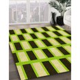 thumbnail image 3 of Ahgly Tapis d'Intérieur Lavable en Machine Carré Transitionnel Vert/jaune Vert, 6 Pieds Carré, 3 of 7