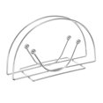 thumbnail image 4 of Iron Napkin Holder For Kitchen Countertops Decorative Half-Round Paper Tissue Dispenser Rustic Napkin Organizer Metal Napkin Stand, 4 of 8