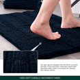 thumbnail image 4 of CHUN YI Anti-slip Bathroom Mat Absorbent Plush Polyester, 20"x32", Navy, 4 of 6