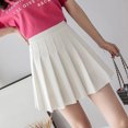 thumbnail image 4 of Jupe Plissée de Tennis Patineuse pour Filles, Mini-Jupes de Cheerleader, Uniformes, Cosplay, Danse, Blanc G, 4 of 8