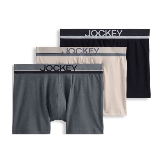 Jockey Men's True Style 4" Trunk - 3 Pack