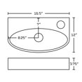 thumbnail image 4 of Imaginations Américaines 16.5-po. W Vessel Set Blanc, 4 of 9