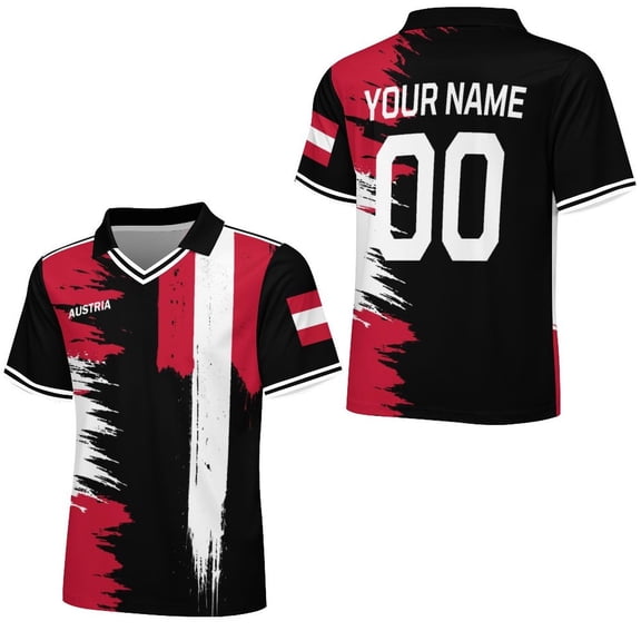Maillot de Soccer Autriche Personnalisé 2026 Chandail avec Nom et Numéro Personnalisés pour Hommes Femmes Enfants Style National Country Maillot de Fan de Soccer