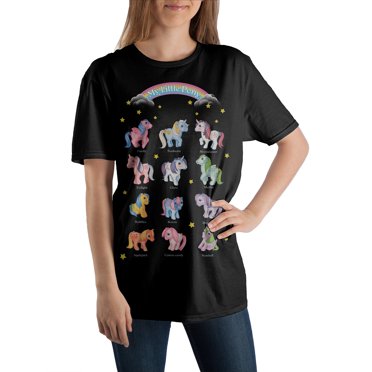 My Little Pony Character Collage Black T-Shirt