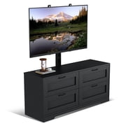EDTara Media Console With 4 Drawers, Tv Stand Featuring Height Adjustable Mount for 32–80 Inch Televisions