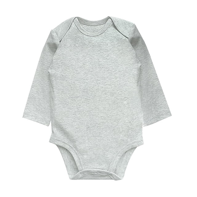 MIASHUI Cache-Couche à Manches Longues pour Bébé en Coton, une-Pièce, Gris Pâle, 0-3 Mois