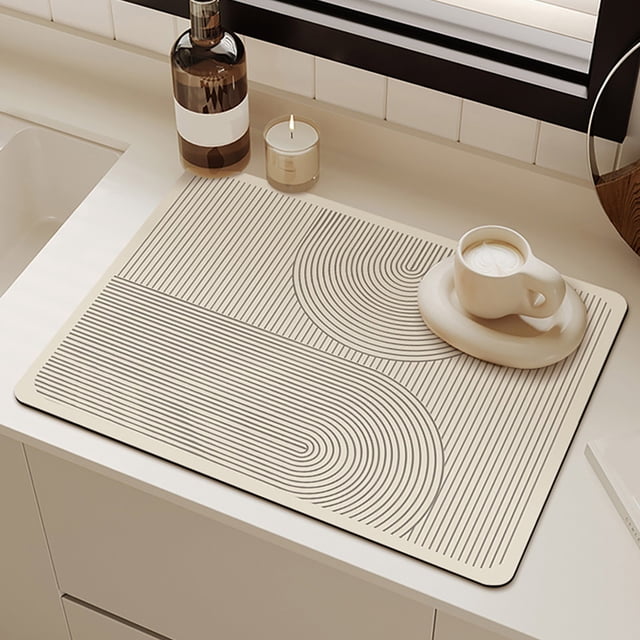 BBQ Mat & Fire Mat for Kitchen Use Durable Diatomaceous Mud Insulation Table Mat with Washable Dirt