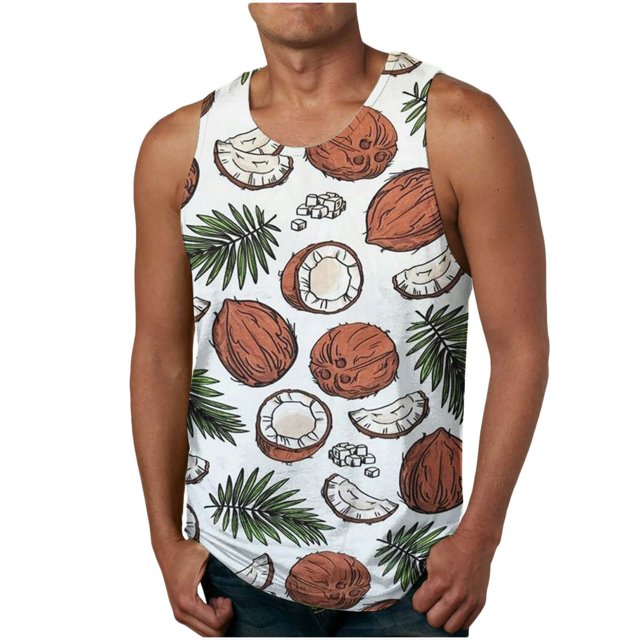 Birdeem Nouveau Débardeur Décontracté Mode Homme Été Floral Hawaïen Imprimé Sport Col Rond
