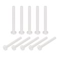 thumbnail image 1 of Unique Bargains Nylon Machine Screws, M4x40mm Slotted Pan Head Fasteners Bolts, White 50Pack, 1 of 4