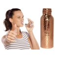 thumbnail image 5 of SAI DECORATIVE Hammered Copper Water Bottle 1 Liter (Pic-1), 5 of 5