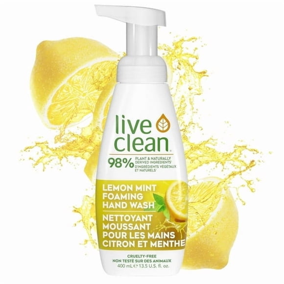 Live Clean Lemon Mint Foaming Hand Wash, 400 mL