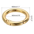 thumbnail image 2 of Unique Bargains Gold Round Zinc Alloy Spring Gate O Ring Snap Clip Buckle, 10 Pack, 2 of 5