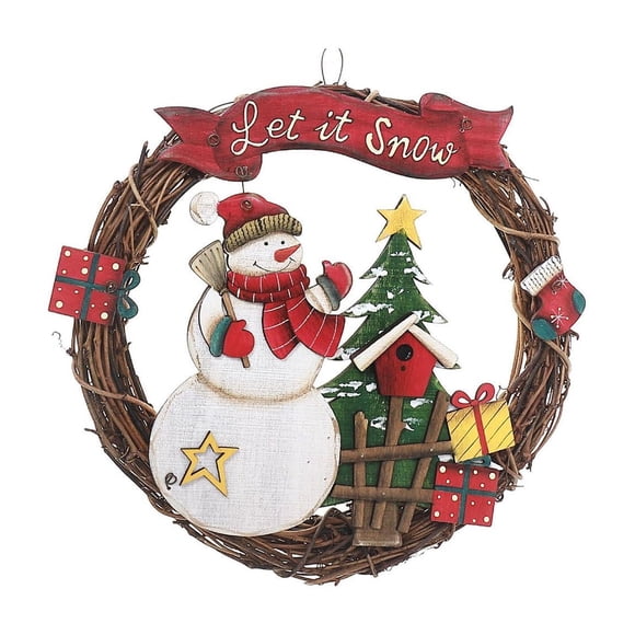 Petit Cintre En Bois Pour Couronne De Bonhomme De Neige Let It Snow