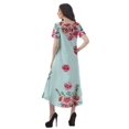 thumbnail image 3 of Moomaya Tunique à Manches Courtes pour Femmes, Robes de Cocktail en Coton Flex Imprimées, 3 of 5