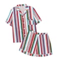thumbnail image 1 of GDREDA Ensemble de Pyjama pour Femmes 2 Pcs Ensembles de Pyjama pyjamas pour Femmes Tigre Floral Imprimé Graphique Chemise à Boutons à Manches Courtes et Short Ensemble de Pyjama Femmes Ensembles de Pyjama pyjamas Rose Vif,TG, 1 of 5