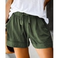 thumbnail image 4 of Fsgntruao Womens Plus Size Comfy Drawstring Casual Elastic Waist Pocket Loose Shorts Pants, 4 of 7