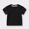 thumbnail image 4 of Hiiyo Big Boys T-Shirt Solid Color Short Sleeve Pocket T Shirt, Sizes 2-13, 4 of 4