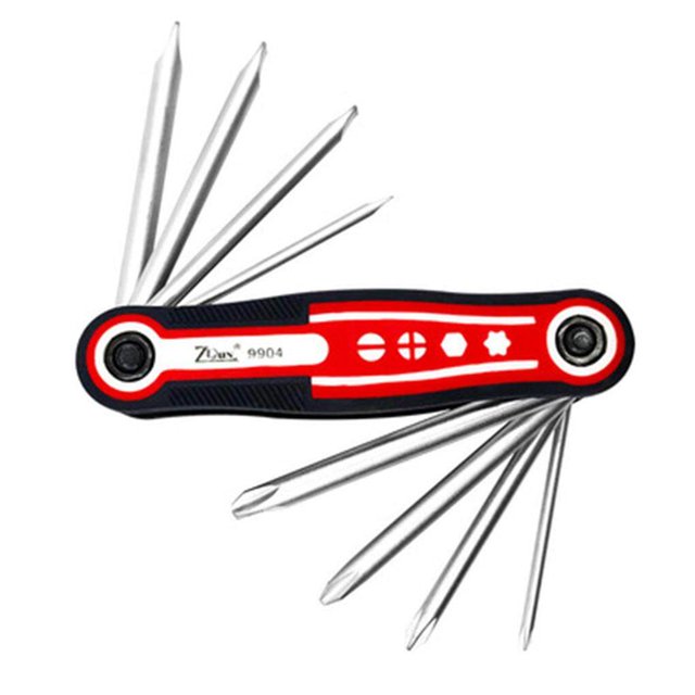 8 in 1 Folding Screwdriver Set Mini Screwdriver Set Mini Screw Driver Bits Kit Repair Tool (Phillips Slotted)