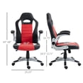 thumbnail image 3 of HOMCOM Racing Gaming Chair PU Leather Computer Chair with Flip Up Armrest, 3 of 10