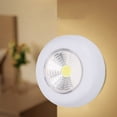 thumbnail image 1 of Wireless LED Disc Light, Under Cabinet Lighting, 60 Brightness Settings, Portable Stick On Light, Battery Powered Round Light, Kitchen Closet Bedroom, Adhesive Mount, No Tools Installation, 1 of 7