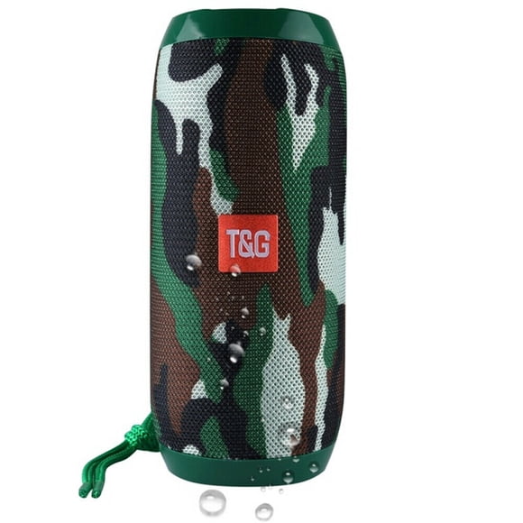 Loud Bluetooth Speaker Wireless Waterproof Outdoor Stereo Bass USB/TF/FM Radio Camouflage