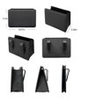 thumbnail image 3 of Car Seat Storage Bag, Leather Hanging Foldable Organizer for Vehicle Interior, 8.1 in x 5.5 in x 2.6 in, Holds Glasses Pens Cigarettes, 3 of 9