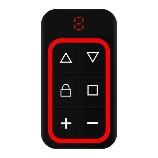 Elodie Ouvre-Porte de Garage Télécommande Compact Extérieur Ouvre-Portail de Véhicule Télécommande Rouge