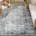 thumbnail image 1 of HOMCOM Area Rug 5x7, Modern Abstract Washable Rug for Living Room, Grey, 1 of 10