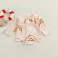 thumbnail image 3 of Infant Kids Girls One-Pieces Swimsuits Long Sleeve Rainbow Print  Neck Zip Up Bathing Suit, 3 of 9