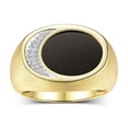 thumbnail image 1 of RYLOS Men's Designer Ring: 14K Yellow Gold with Onyx and Diamonds - Gold Rings for Men  Size 12, 1 of 6