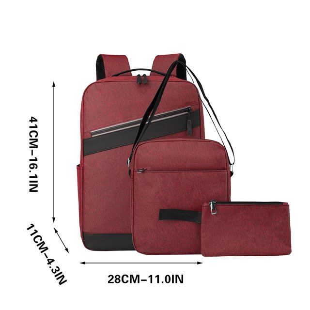 Rbaofujie Backpack Purse for Women Business Three Piece Backpack for Men Large Capacity Spliced Student School Bag and Fashionable Computer Bag Large Backpack