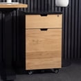 thumbnail image 3 of Desky Wooden Minimal Filing Cabinet - White / Light Oak Rubberwood, 3 of 10