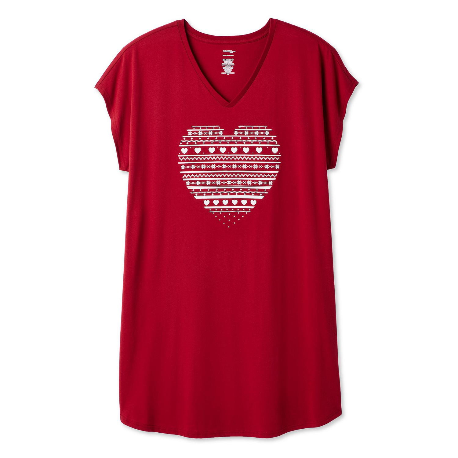 Chemise de nuit à encolure en V George Plus pour femmes