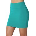 thumbnail image 1 of TheMoogan Women's Basic Stretch Cotton High Waist Double Layer Tube Mini Skirt, 1 of 7