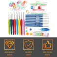 thumbnail image 3 of 16 Size Of Crochet Knitted Set 57 Pin Knitting Multicolor Crochet Hooks Needles Stitches Loom Yarn Tool For DIY Crafts Sewing, 3 of 8