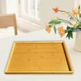 thumbnail image 3 of jifeng Bamboo Serving Platter Decorative Tray for Food Fruit Snacks Kitchen Counter 41cmx29cmx2.2cm, 3 of 8